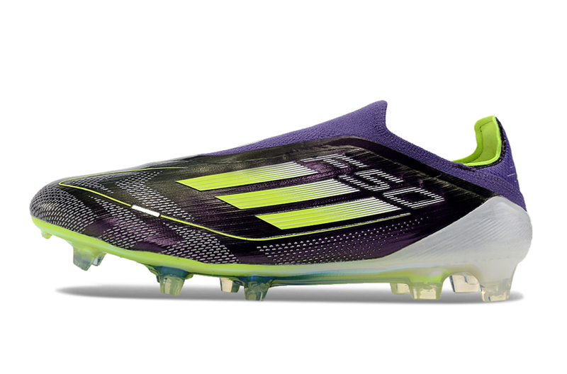 Chuteira Campo Adidas F50+ LL FG Roxa e Verde "Fast Reborn"