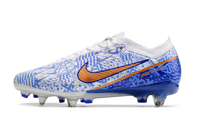 Chuteira Campo Nike Air Zoom Mercurial Vapor 15 Elite Ponta de Aluminio Azul "CR7"