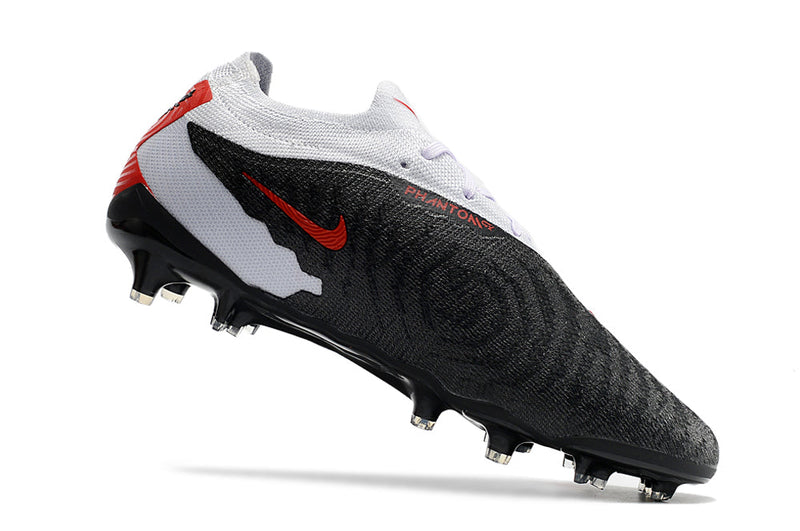 Chuteira Campo Nike Phantom GX Elite FG Branca, Preta e Vermelha