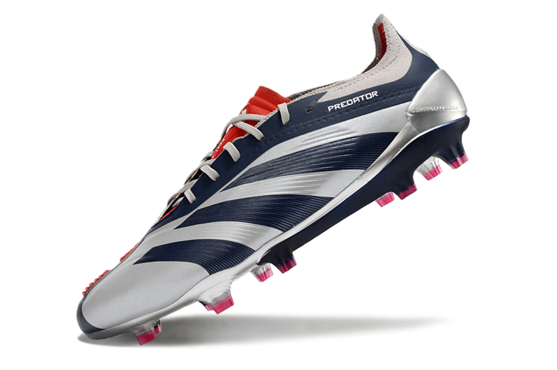 Chuteira Campo Adidas Predator Elite FG Prata e Azul "Roteiro Pack"