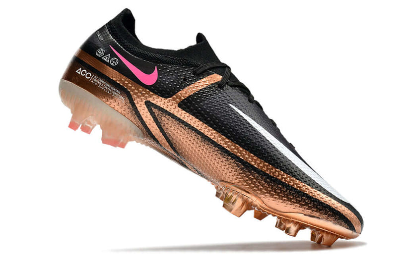 Chuteira Campo Nike Phantom GT2 Elite FG Preta e Cobre "Generation Pack"