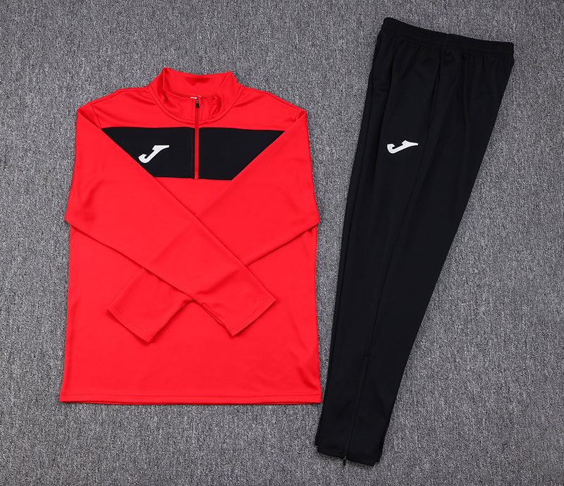 Conjunto de Frio Joma Training Vermelho e Preto