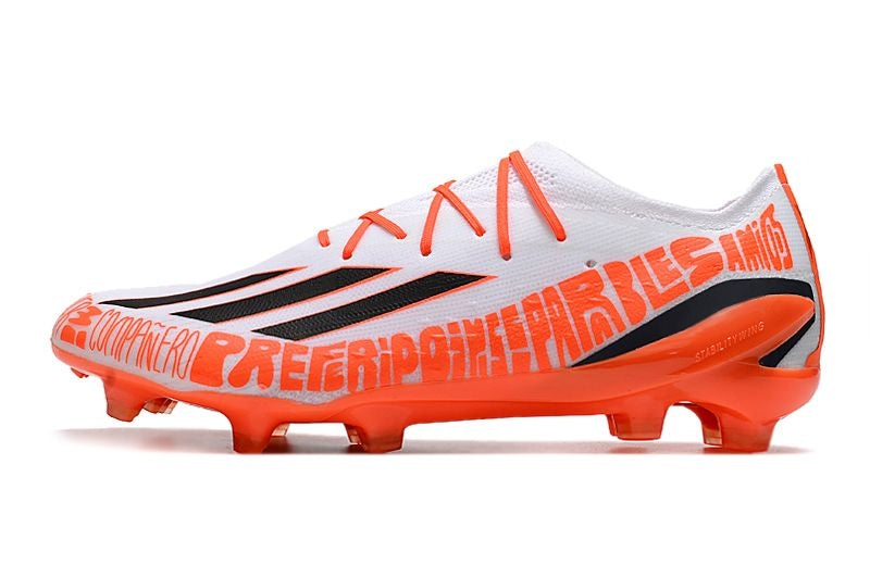 Chuteira Campo Adidas X SpeedPortal.1 Messi FG Branco e Laranja