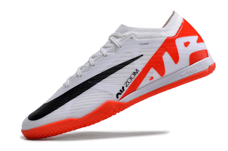 Chuteira Futsal Nike Air Zoom Mercurial Vapor 15 Elite IC Branca e Laranja "Ready Pack"