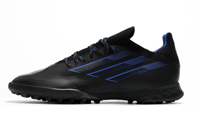 Chuteira Society Adidas X Speedflow.1 TF Preto e Azul "Escape Light Pack"