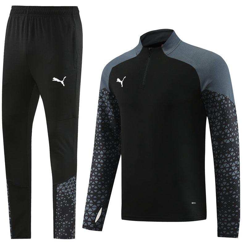 Conjunto de Frio Puma Training Cinza e Preto