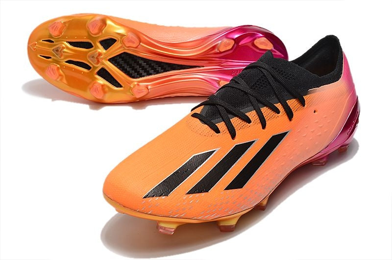 Chuteira Campo Adidas X SpeedPortal.1 FG Laranja, Rosa e Preto