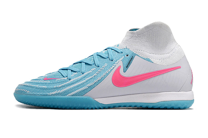 Chuteira Futsal Nike Phantom Luna Elite IC Branca, Azul e Rosa