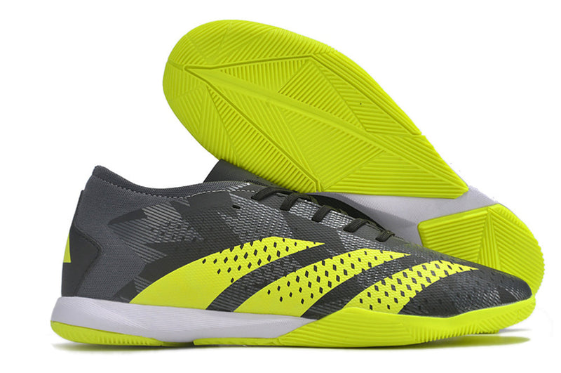 Chuteira Futsal Adidas Predator Accuracy.1 IC Low Preta e Verde "Crazycharged Pack"