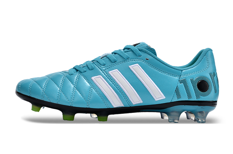 Chuteira Campo Adidas AdiPure 11 Pro FG Azul e Branca