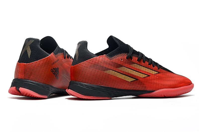 Chuteira Futsal Adidas X Speedflow.1 IC Vermelho e Preto "Showndown Pack"