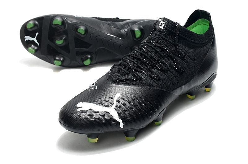 Chuteira Campo Puma Future Z 1.3 FG Preta e Verde "Instinct"