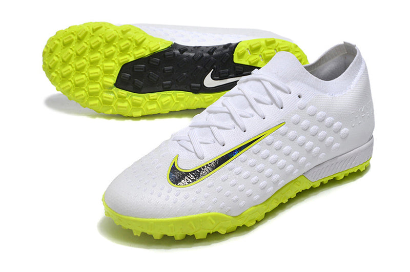 Chuteira Society Nike Phantom Ultra Venom Elite TF Branca e Verde