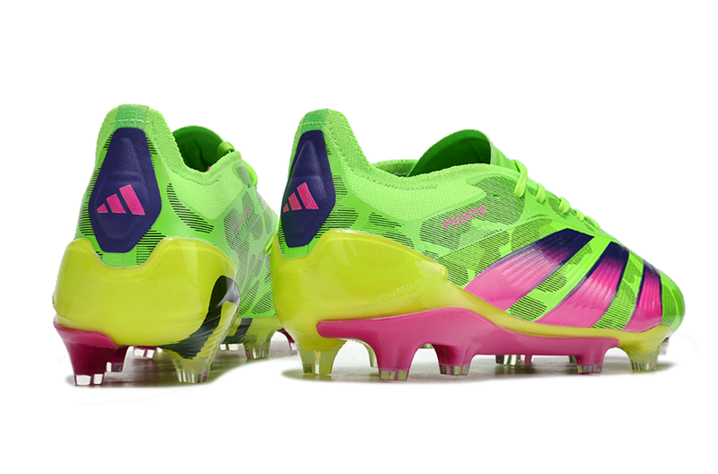 Chuteira Campo Adidas Predator Elite FG Verde e Rosa