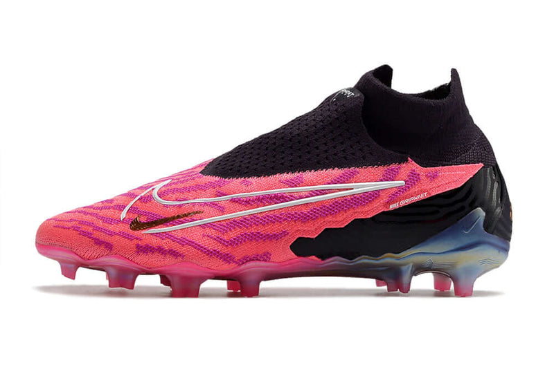 Chuteira Campo Nike Phantom GX DF Elite FG Rosa e Preta "Generation Pack"