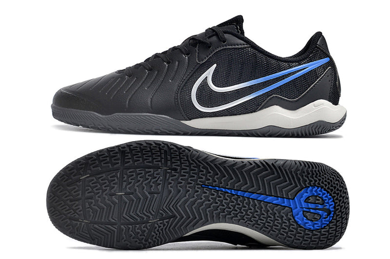 Chuteira Futsal Nike Tiempo Legend 10 Academy IC Preta e Azul "Shadow Pack"