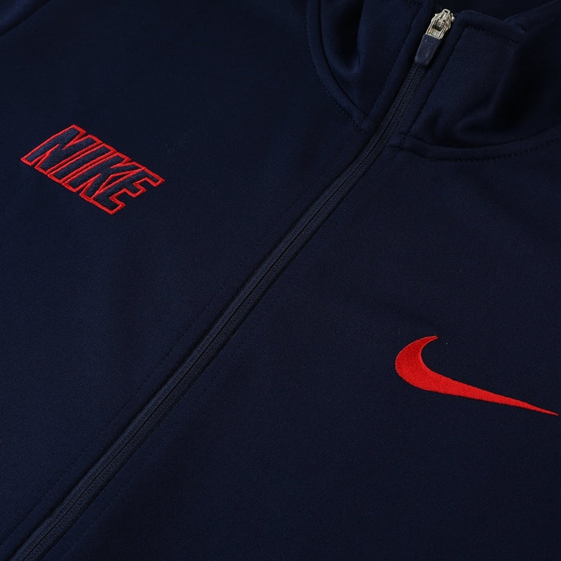 Conjunto de Frio Nike Sportswear Azul Escuro e Vermelho