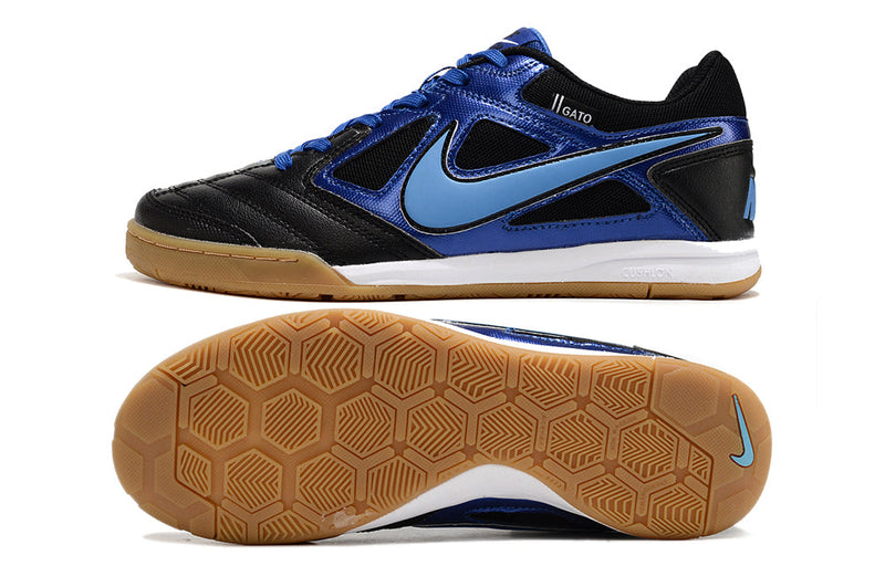 Chuteira Futsal Supreme x Nike SB Gato IC Preto e Azul