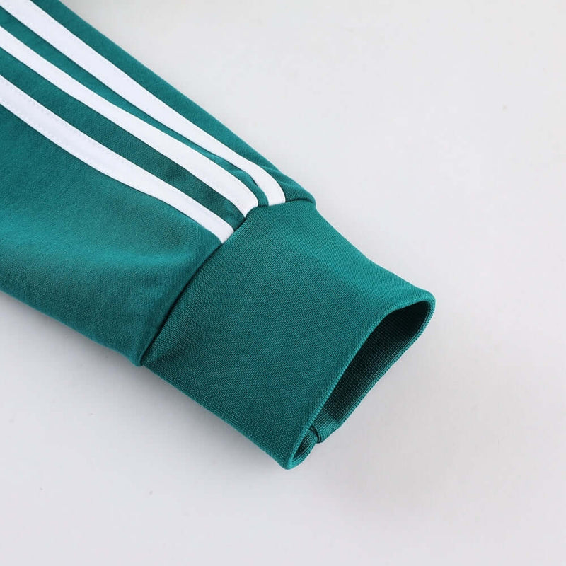 Conjunto de Moletom Adidas com Touca Verde e Preto