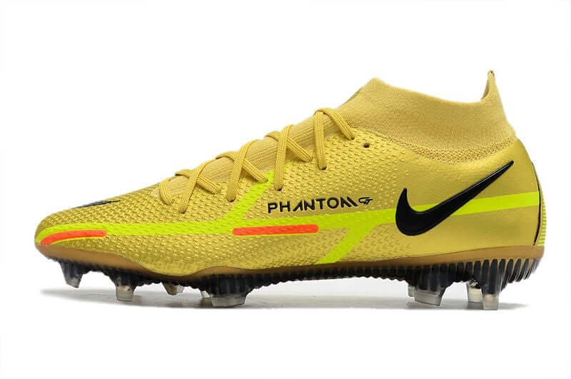 Chuteira Campo Nike Phantom GT2 DF Elite FG Dourada