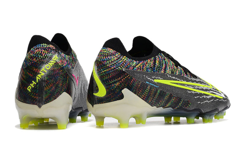 Chuteira Campo Nike Phantom GX Elite FG Preta e Verde "Fusion Link Pack"