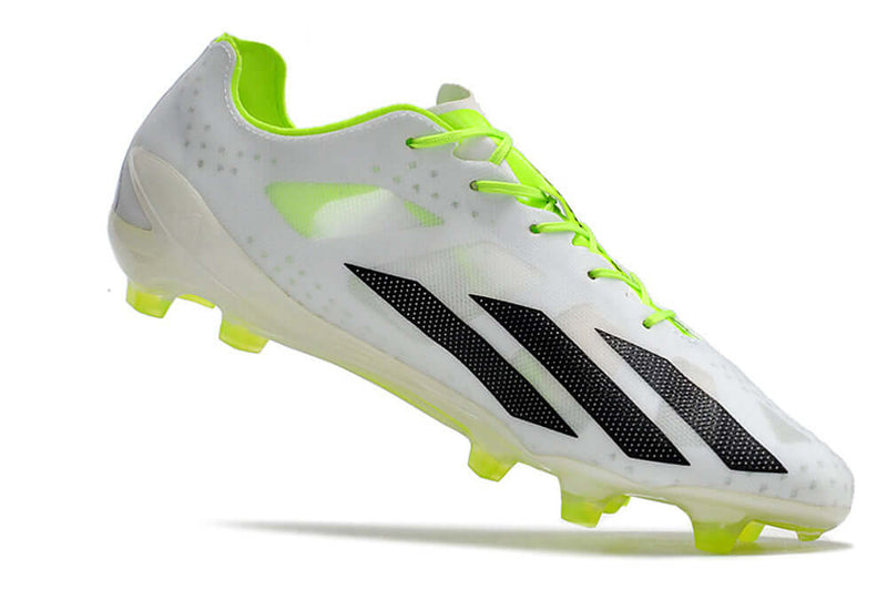 Chuteira Campo Adidas CrazyFast+ FG Branca e Verde "Crazyrush Pack"