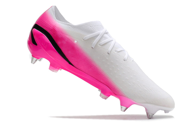 Chuteira Campo Adidas X Speedportal.1 Ponta de Aluminio Branca e Rosa