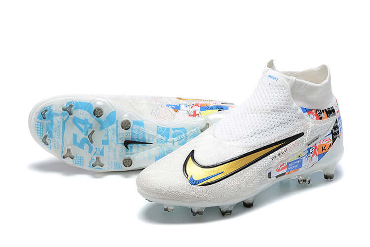 Chuteira Campo Nike Phantom GX DF Elite FG Branca "Harry Kane"