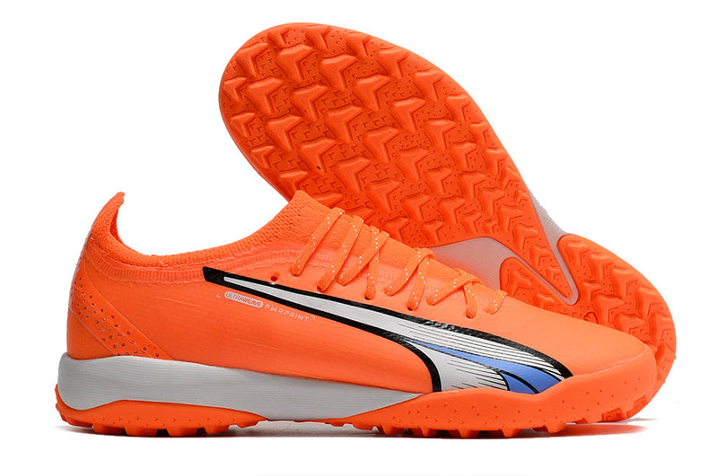 Chuteira Society Puma Ultra Ultimate 1.4 TF Laranja "Supercharge Pack"