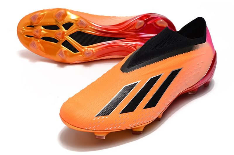 Chuteira Campo Adidas X SpeedPortal+ FG Laranja, Rosa e Preto