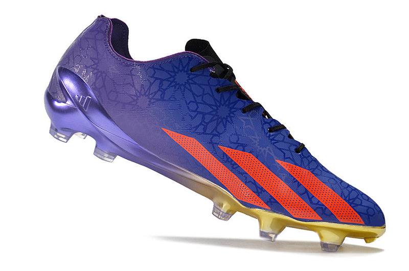 Chuteira Campo Adidas X Crazyfast+ FG Roxo e Vermelho "Salah"