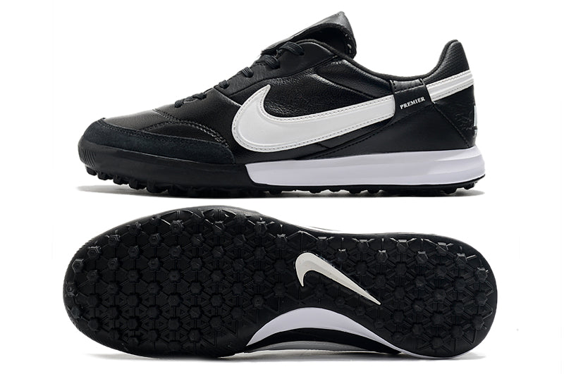 Chuteira Society Nike Premier 3 TF Preta e Branca