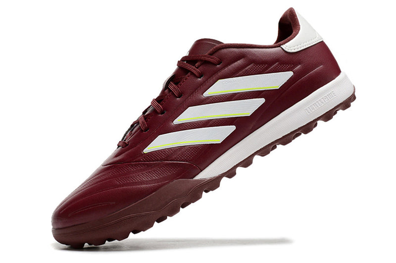 Chuteira Society Adidas Copa Pure.1 Bordo e Branco "Energy Citrus Pack"