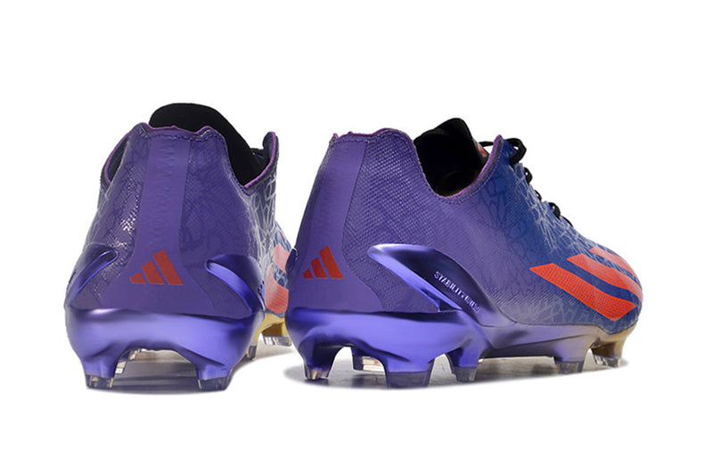 Chuteira Campo Adidas X Crazyfast+ FG Roxo e Vermelho "Salah"