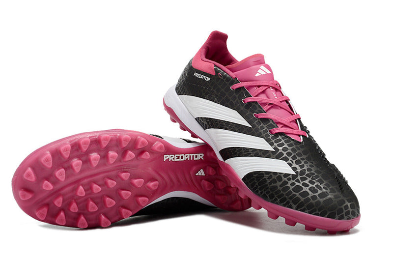 Chuteira Society Adidas Predator Elite TF Preta e Rosa "Predator 30"