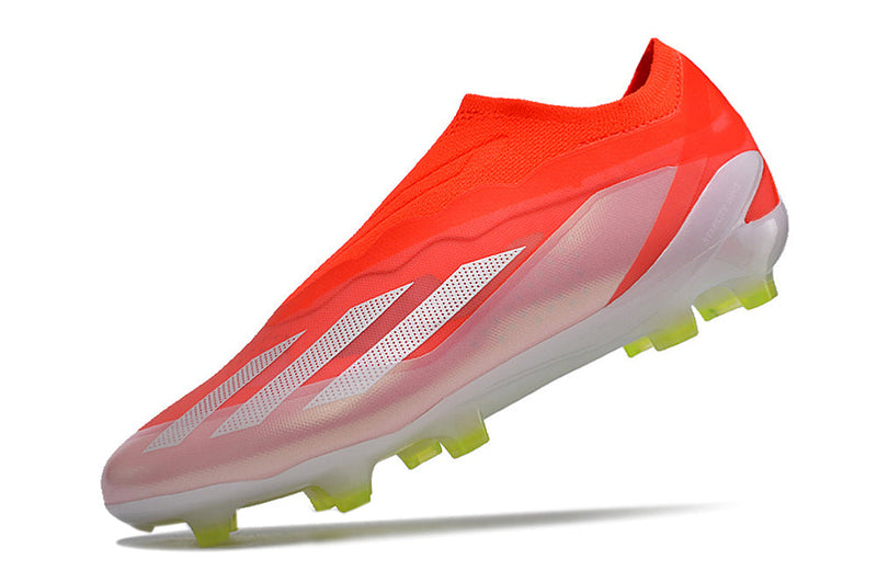 Chuteira Campo Adidas X Crazyfast+ FG Vermelho e Branco "Energy Citrus Pack"