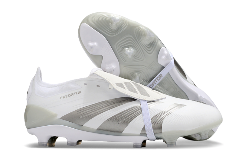 Chuteira Campo Adidas Predator FT 30 Elite FG Branca e Prata "	Pearlized Pack"