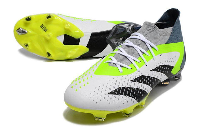 Chuteira Campo Adidas Predator Accuracy.1 FG Verde e Branca "Crazyrush Pack"