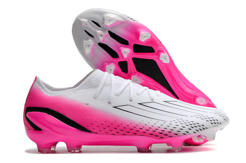 Chuteira Campo Adidas X Speedportal.1 FG Branca e Rosa