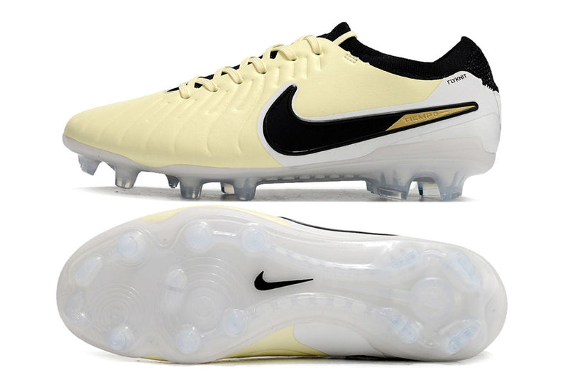 Chuteira Campo Nike Tiempo Legend 10 Elite FG Bege e Branca "Mad Ready Pack"