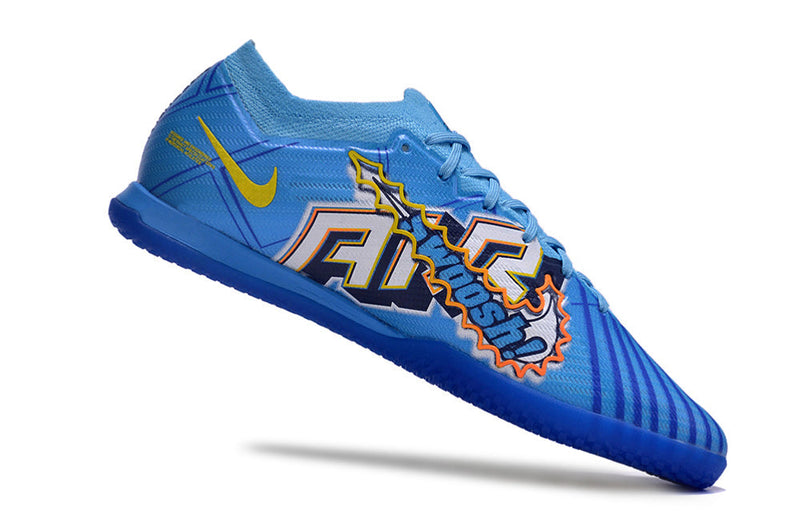 Chuteira Futsal Nike Air Zoom Mercurial Vapor 15 Elite Azul "Mbappe Comic"