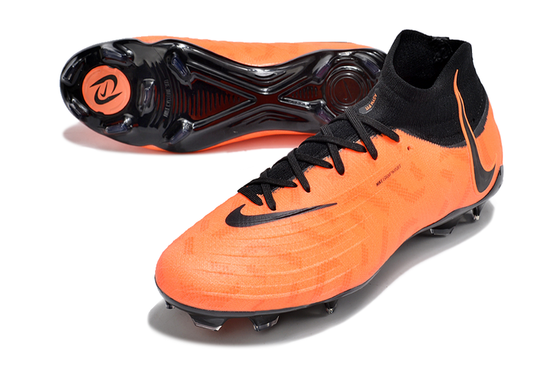 Chuteira Campo Nike Phantom Luna Elite FG Laranja e Preta