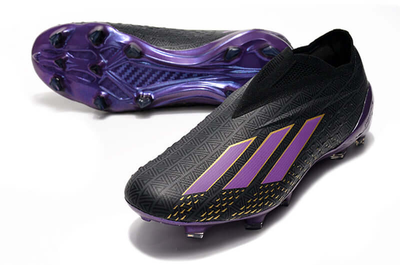 Chuteira Campo Adidas X Speedportal+ FG Preto e Roxo