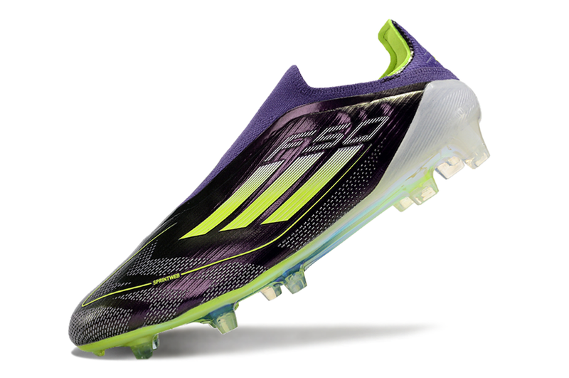 Chuteira Campo Adidas F50+ LL FG Roxa e Verde "Fast Reborn"