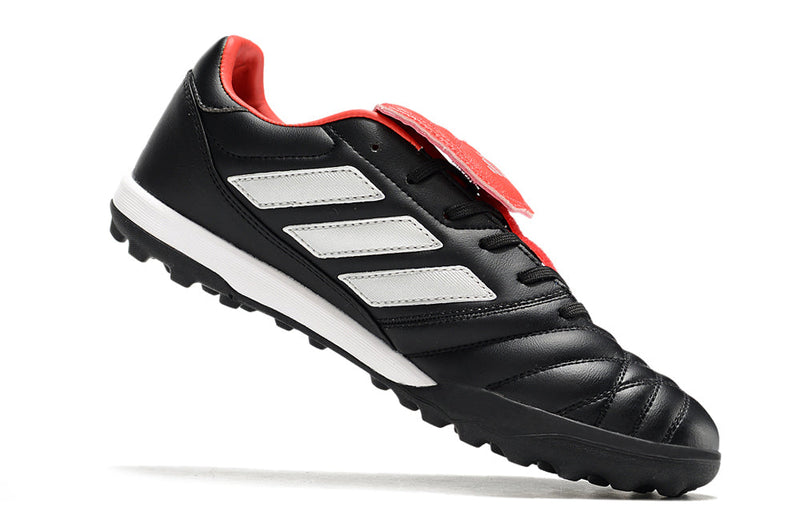 Chuteira Society Adidas Copa Gloro TF Prata, Branca e Vermelha