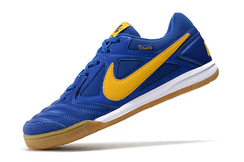 Chuteira Futsal Supreme x Nike SB Gato IC Azul e Amarela