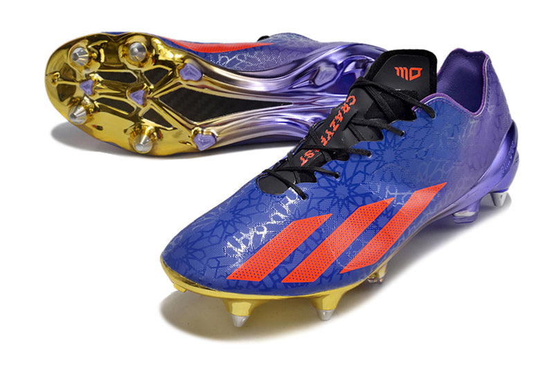 Chuteira Campo Adidas X Crazyfast+ Ponta de Aluminio Roxo e Vermelho "Salah"