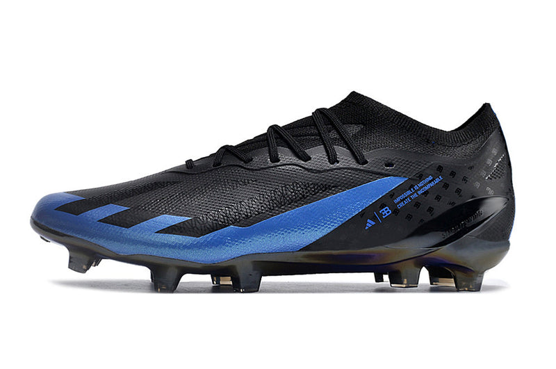 Chuteira Campo Adidas X Crazyfast.1 FG Azul e Preta "Bugatti"