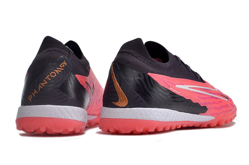 Chuteira Society Nike Phantom GX Elite TF Preto e Rosa "Generation Pack"