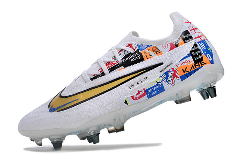 Chuteira Campo Nike Phantom GX Elite Trava Mista Branca "Harry Kane"